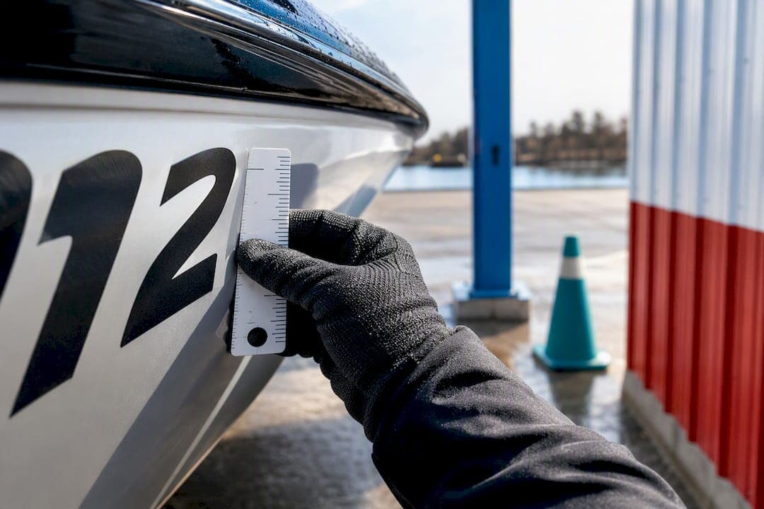 Pass Inspection: Temporary Boat Numbers Built to the 3 Inch Rule