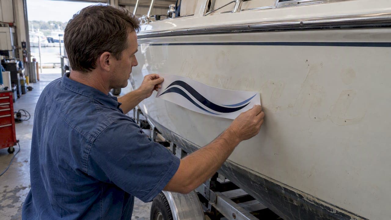 Boat Decals to Cover Damage: What Works and What's Legal